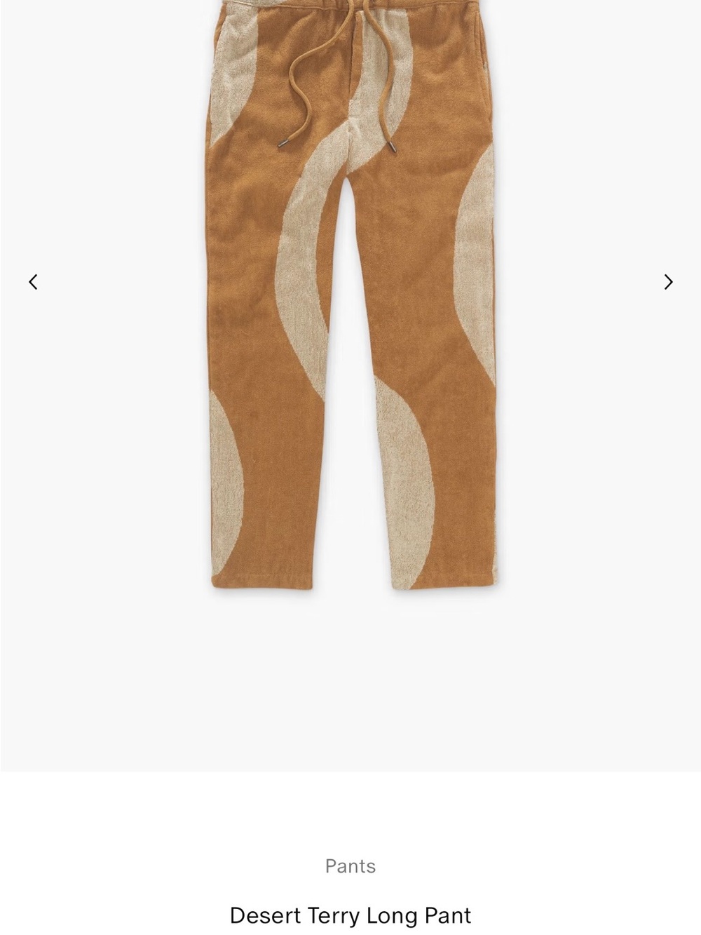 OAS Brown & Cream Wave Terry Joggers